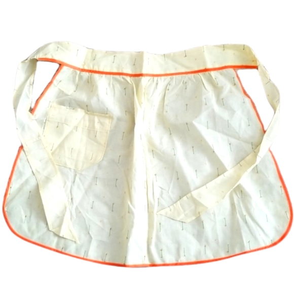 Vintage Handmade Yellow/Orange Apron - Picture 1 of 4